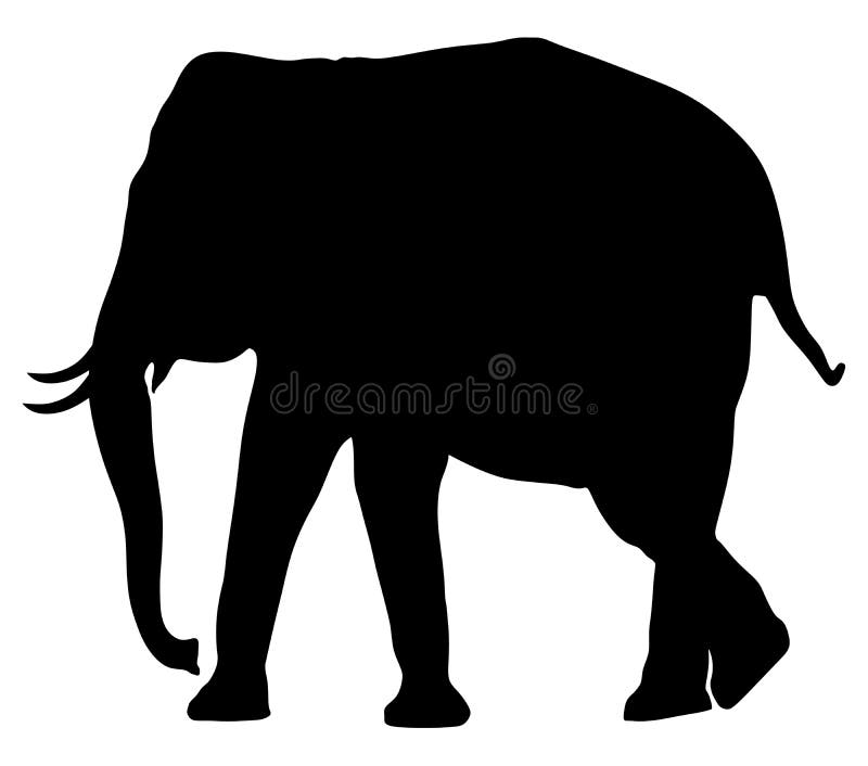 Silhouette de mâle d'éléphant illustration stock Silhouette de mâle d'éléphant illustration stock