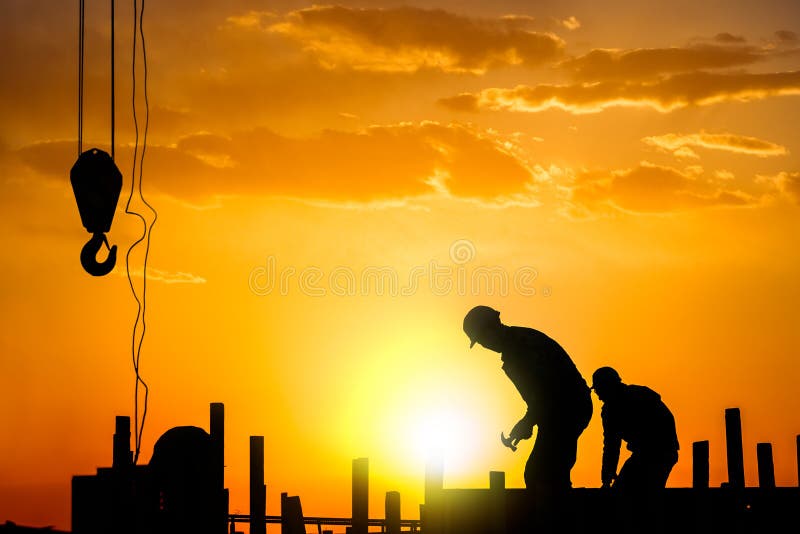 Silhouette de travailleur de la construction