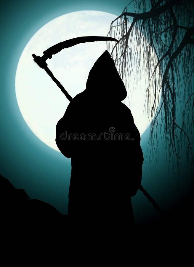 Silhouette of death stock vector. Illustration of darkness - 8192315