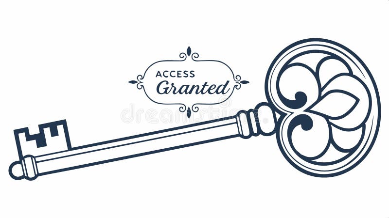 Silhouette di chiave del foro chiave accesso alla sicurezza e progettazione vettoriale della privacy Progettazione Generative AI illustrazione di stock