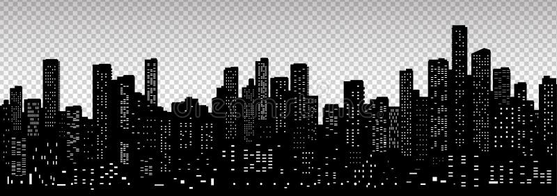 Silhouette di paesaggio urbano moderno