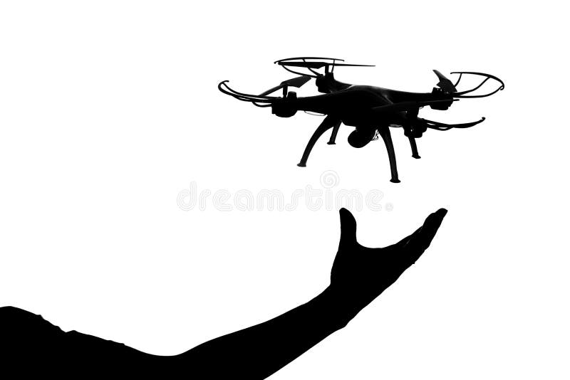 Silhouette of drone royalty free stock photo