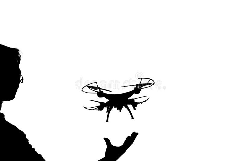 Silhouette of drone stock photos