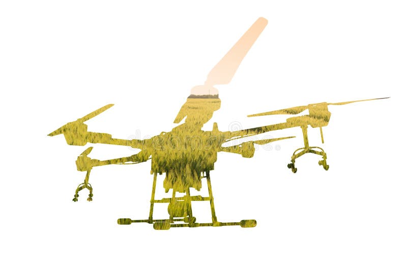 Silhouette of a drone stock photos