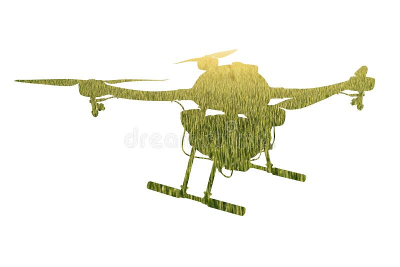 Silhouette of a drone stock photo