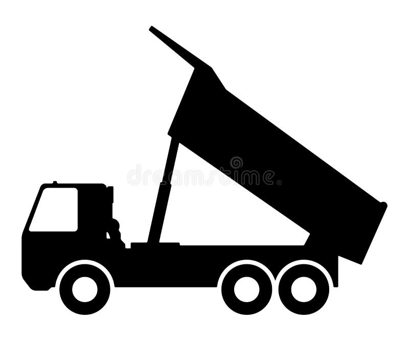 Download Silhouette Of A Truck With A Trailer. Stock Vector ...