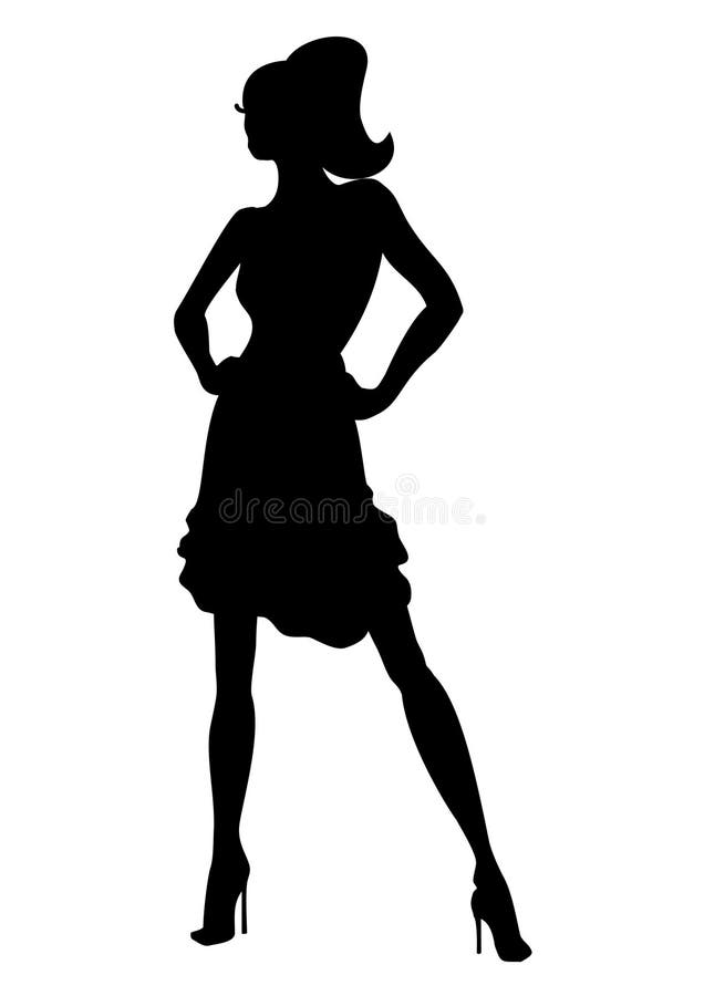 Silhouette femelle illustration stock Silhouette femelle illustration stock