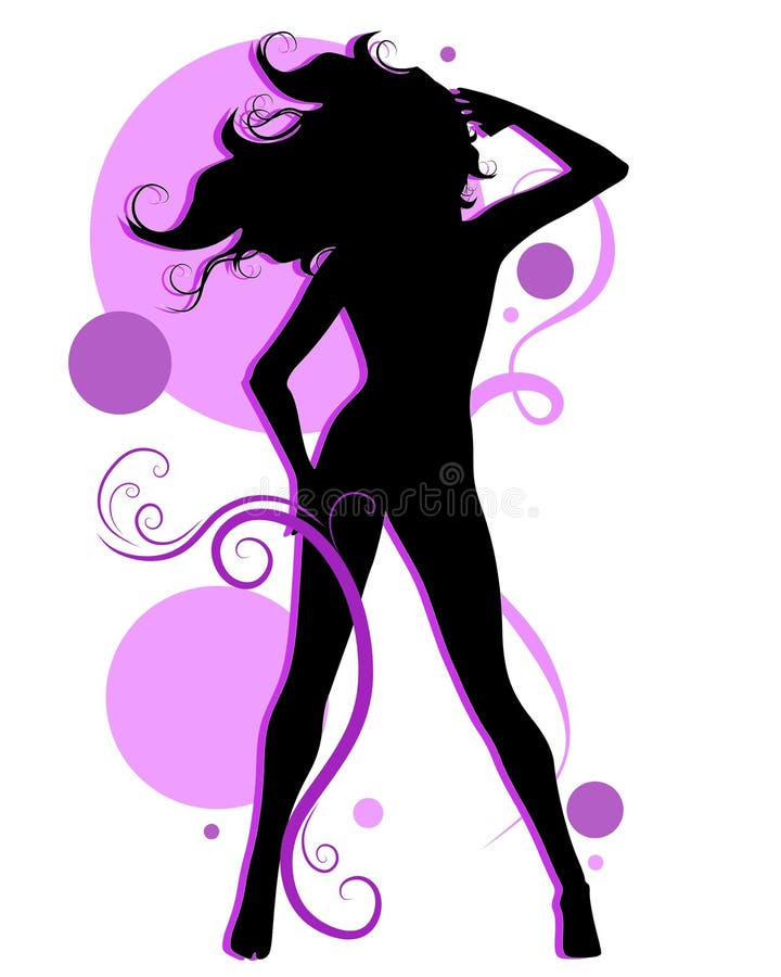 Silhouette femelle noire illustration libre de droits Silhouette femelle noire illustration libre de droits
