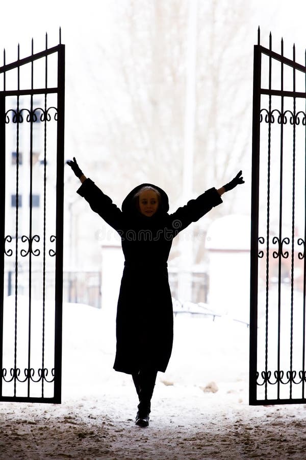 Silhouette girl royalty free stock image