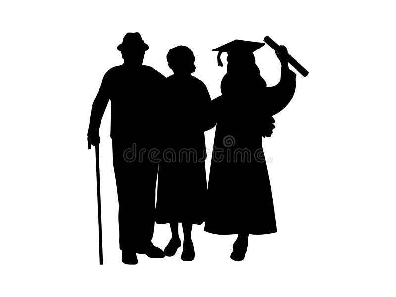 Silhouette of graduate growing up. Baby girl young woman Stock Vector Image  & Art - Alamy