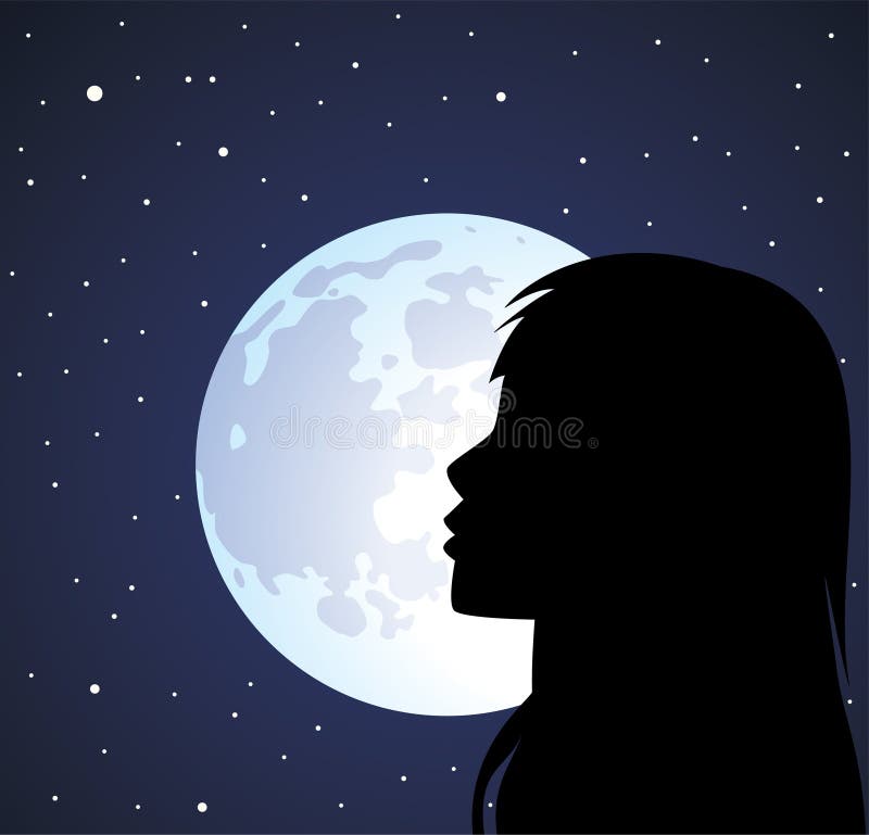Night Sky with Stars Girl Silhouette on a Car Hood Dreaming Stock Vector -  Illustration of beautiful, girl: 123229000