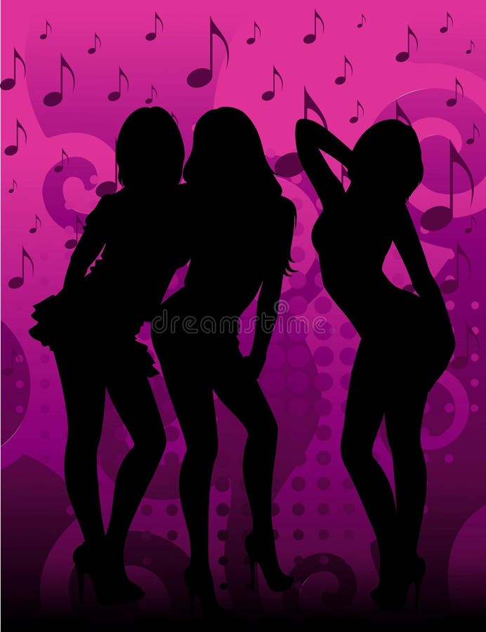 Silhouette of girls