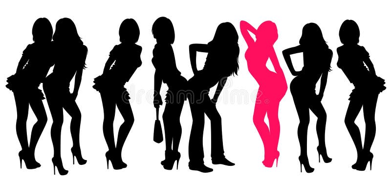 Silhouette of girls