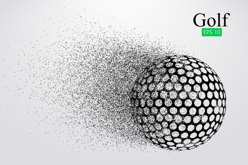 Silhouette of a golf ball. Vector illustration royalty free illustration