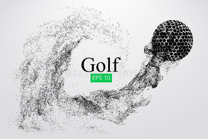 Silhouette of a golf ball. Vector illustration vector illustration