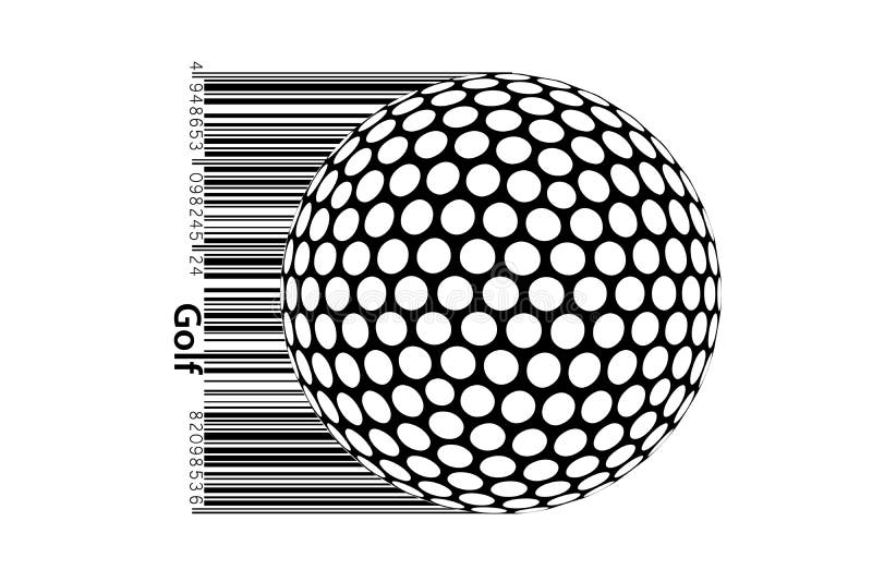 Silhouette of a golf ball. Vector illustration royalty free illustration