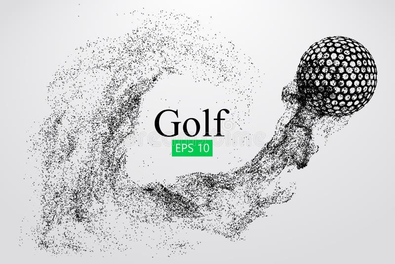 Silhouette of a golf ball. Vector illustration stock illustration