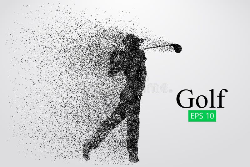 Silhouette of a golf player. Vector illustration stock illustration