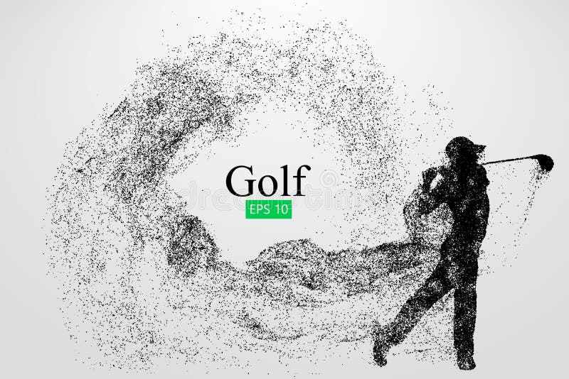 Silhouette of a golf player. Vector illustration royalty free illustration