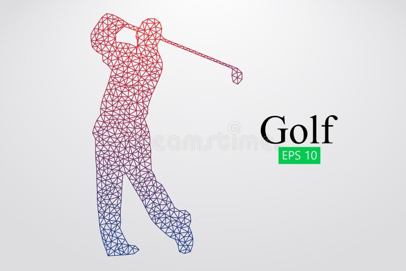 Silhouette of a golf player. Vector illustration royalty free illustration