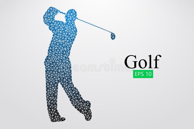 Silhouette of a golf player. Vector illustration royalty free illustration
