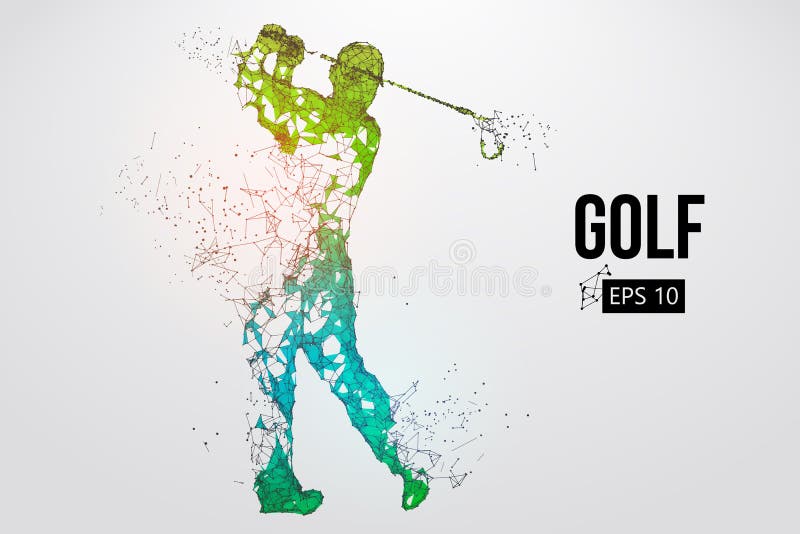Silhouette of a golf player. Vector illustration royalty free illustration