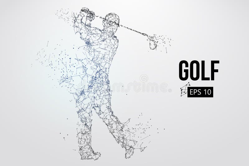 Silhouette of a golf player. Vector illustration stock illustration