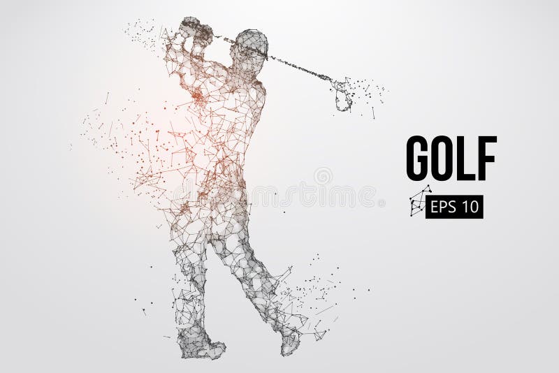 Silhouette of a golf player. Vector illustration royalty free illustration