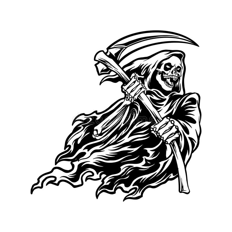 Silhouette Grim Reaper Horror Clipart