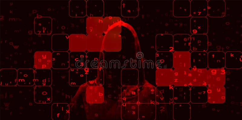 Silhouette of a Hacker on a Background with Binary Code and Lights, Hacking  of a Computer System, Theft of Data Stock Vector - Illustration of virus,  cyber: 234011167