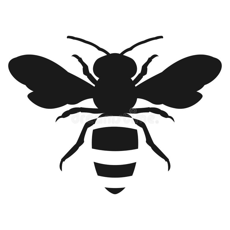 Download Silhouette Honey Bee Icon Flat Design Stock Vector ...