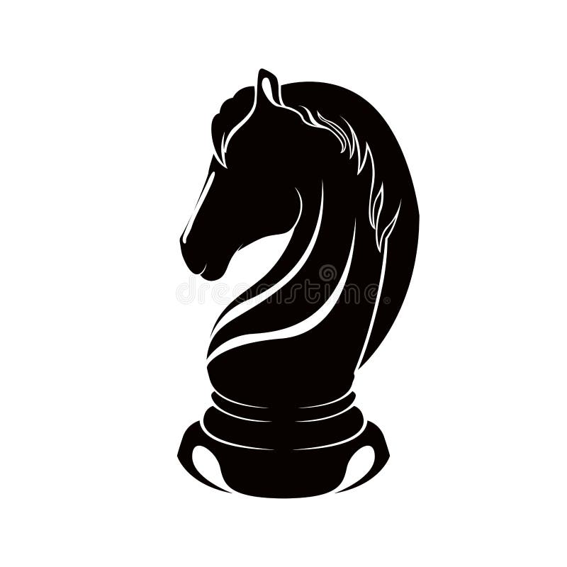 Horse piece chess isolated icon Royalty Free Vector Image