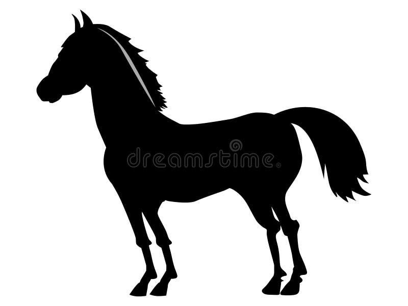Silhouette of horse stock illustration Silhouette of horse stock illustration