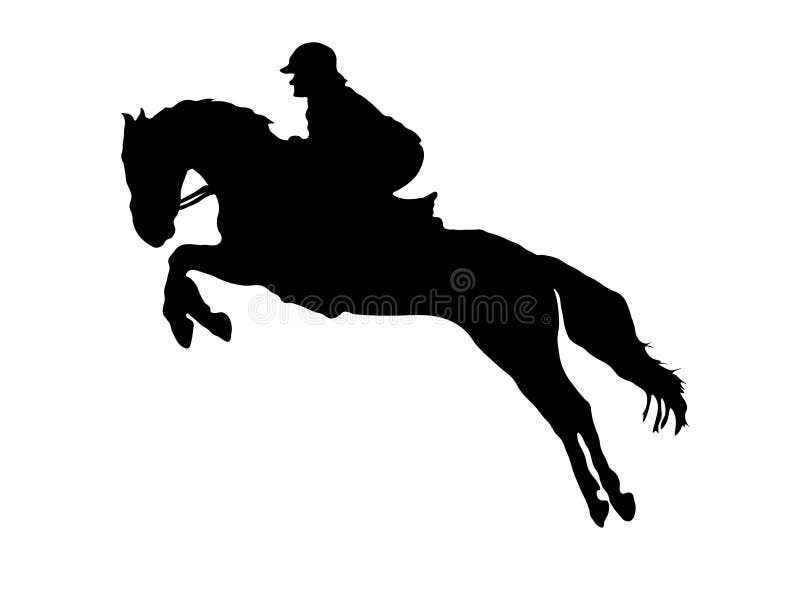 horse jumping line silhouette horse jumping line silhouette
