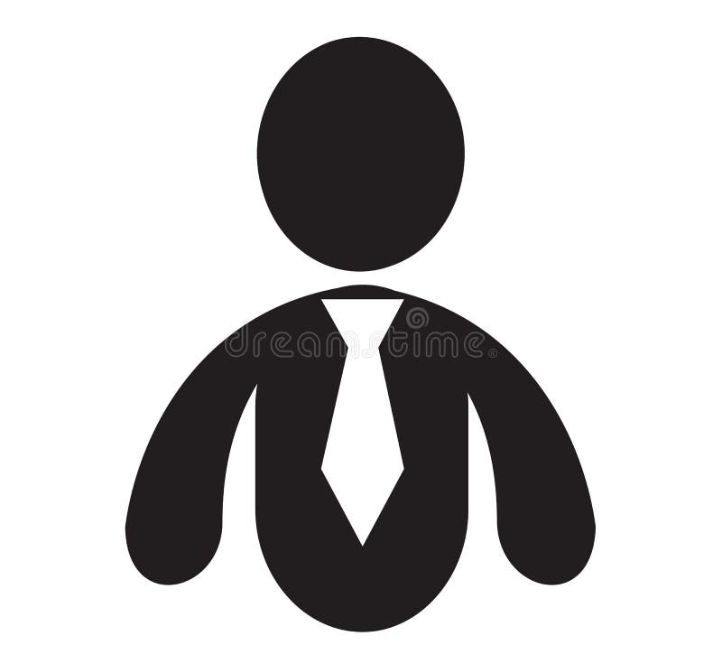 Download Silhouette Of The Icon People Tie Stock Illustration ...