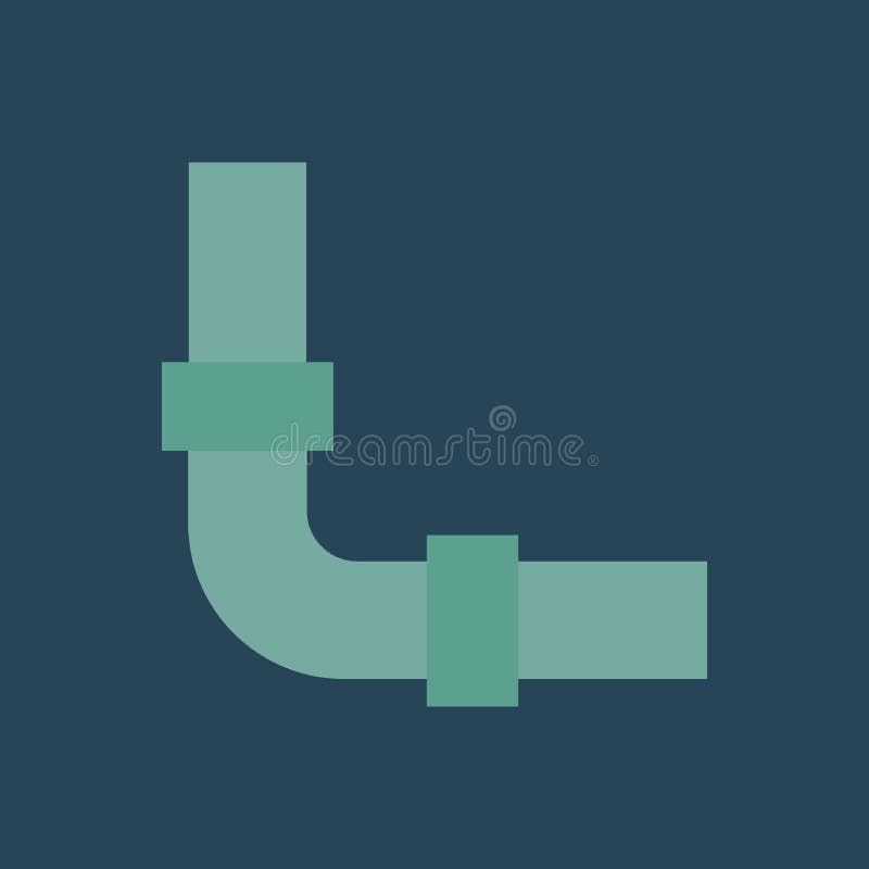 Silhouette icon pipe. Flat vector illustration. royalty free illustration