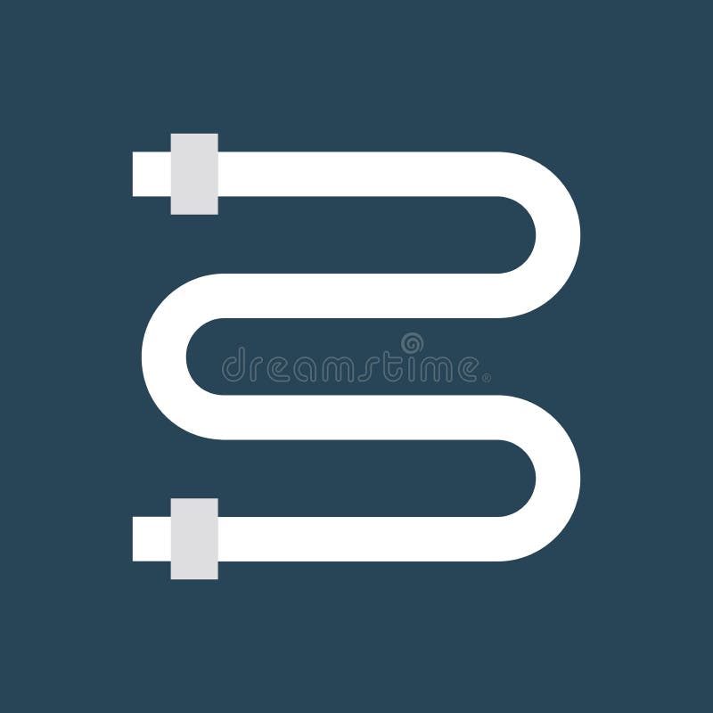 Silhouette icon plumbing pipe. Flat vector illustration. stock illustration