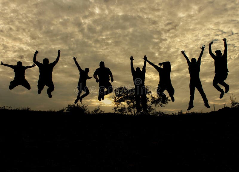 Silhouette - Jumping with Joy