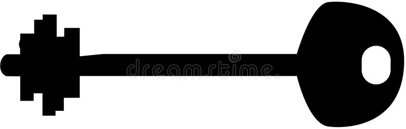 Silhouette Key stock illustration