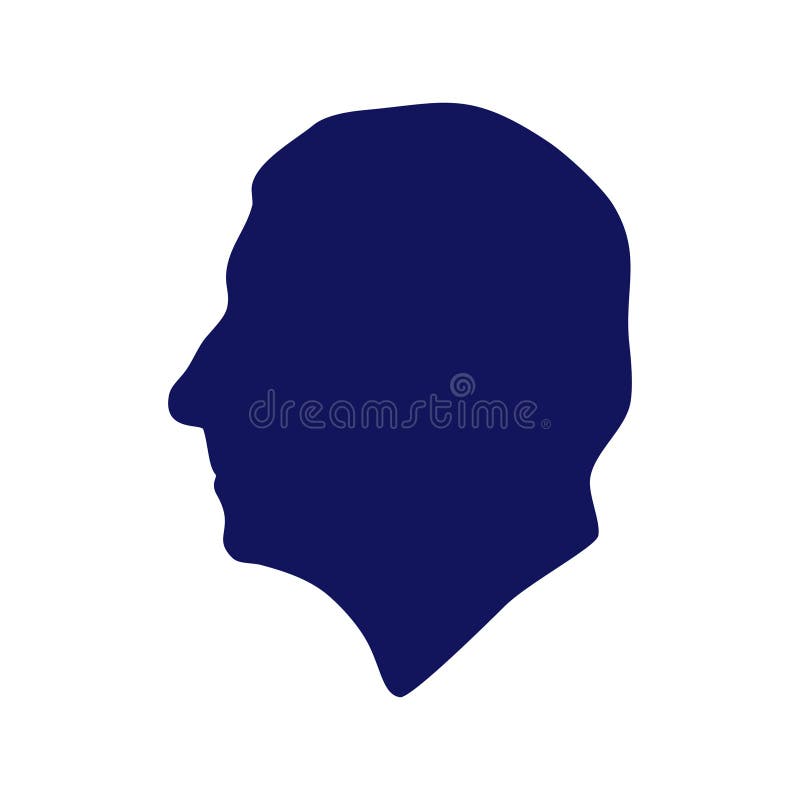 Silhouette of King Charles III, monarch head side view, vector Illustration of Prince of Wales