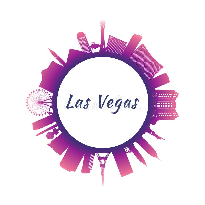 Las Vegas Skyline Silhouette Stock Vector - Illustration of element ...