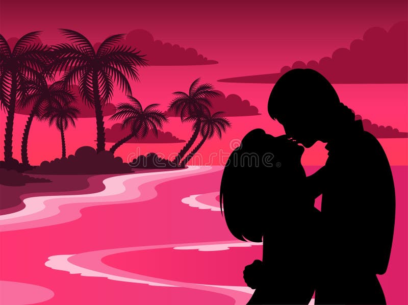 Silhouette of lovers