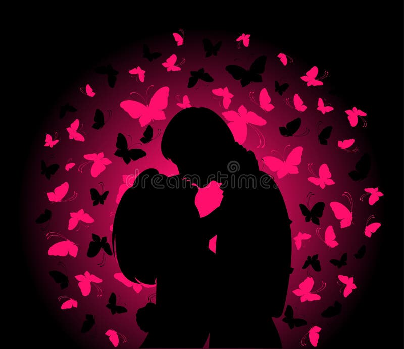 Silhouette of lovers