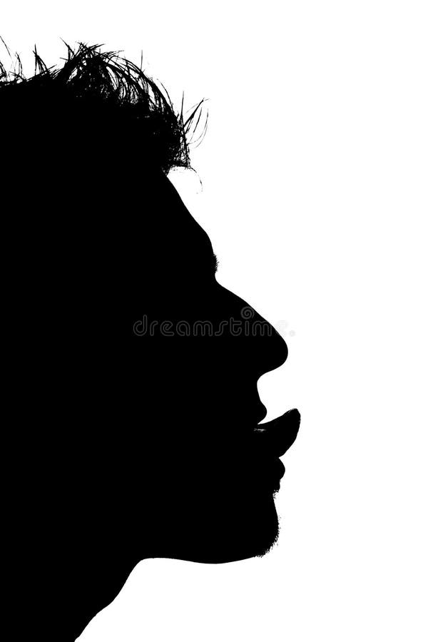 young man sad silhouette in studio isolated on white background Stock Photo  - Alamy