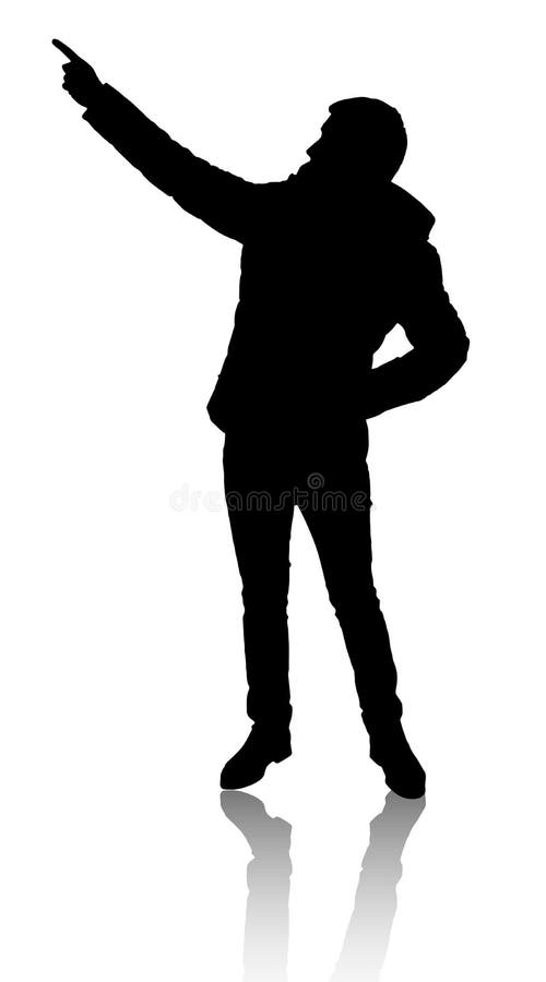 Silhouette of man. vector illustration