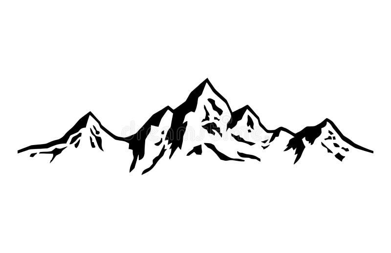 Silhouette of Mount Clipart vector