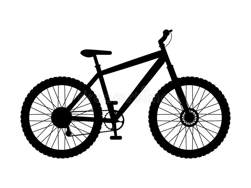 Silhouette mountain bike