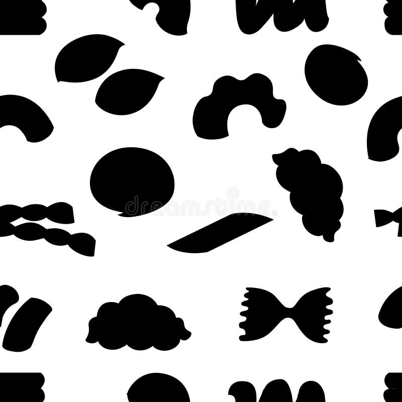 Silhouette noire Configuration sans joint Divers macaronis plats Illustration de vecteur sur le fond blanc illustration de vecteur Silhouette noire Configuration sans joint Divers macaronis plats Illustration de vecteur sur le fond blanc illustration de vecteur