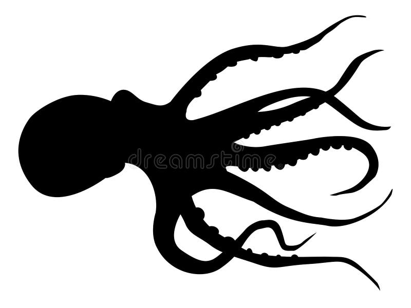 Silhouette of octopus