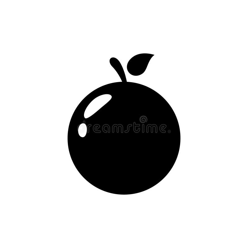 A Silhouette of Orange. Isolated Vector Illustration Stock Vector